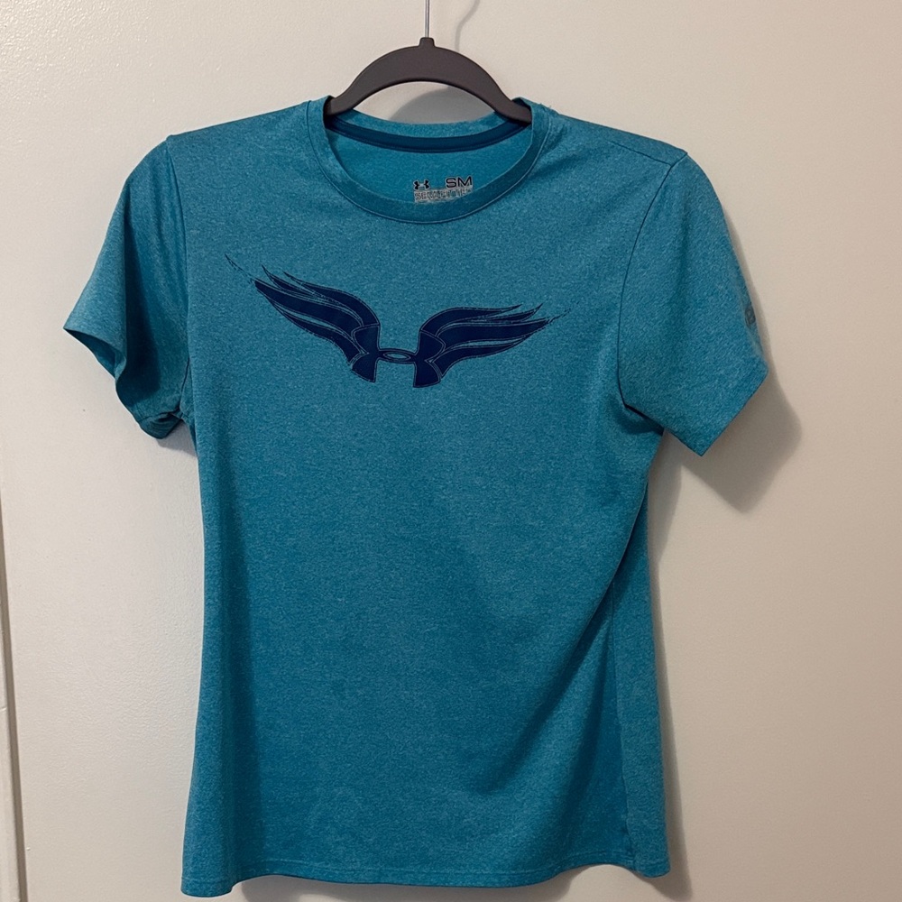 Under Armour Teal T-Shirt with Winged Logo